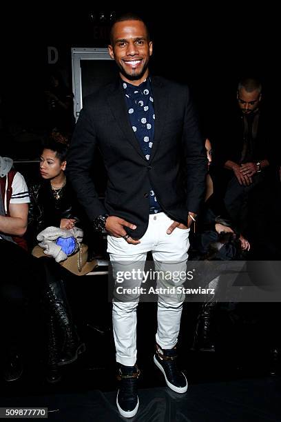 Eric West attends the Francesca Liberatore Fall 2016 fashion show during New York Fashion Week: The Shows at The Dock, Skylight at Moynihan Station...