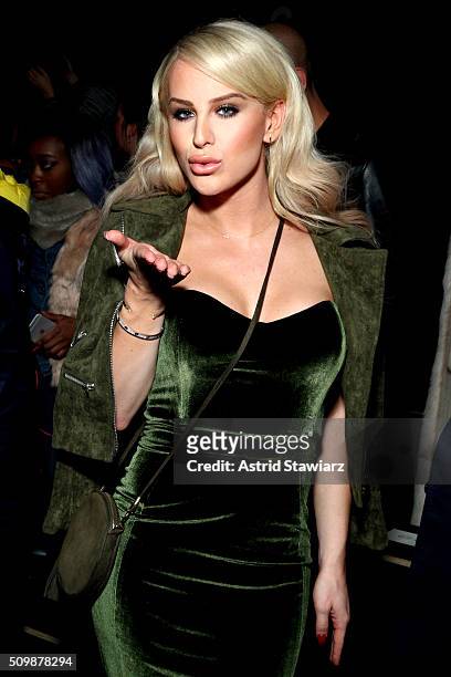 Internet personality Gigi Gorgeous attends the Francesca Liberatore Fall 2016 fashion show during New York Fashion Week: The Shows at The Dock,...