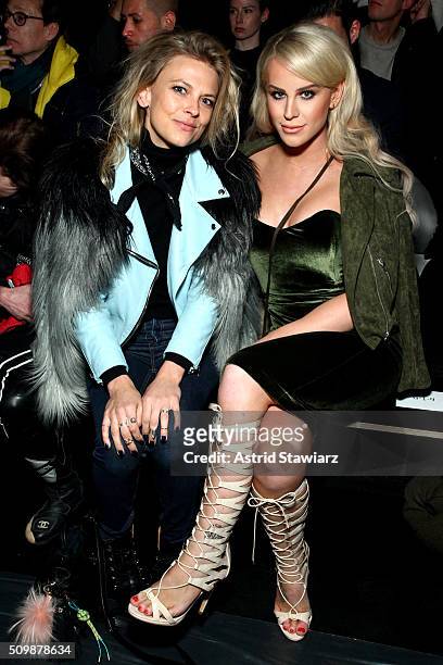 Stylist Shelby Scudder and internet personality Gigi Gorgeous attend the Francesca Liberatore Fall 2016 fashion show during New York Fashion Week:...