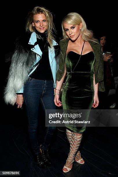 Stylist Shelby Scudder and internet personality Gigi Gorgeous attend the Francesca Liberatore Fall 2016 fashion show during New York Fashion Week:...