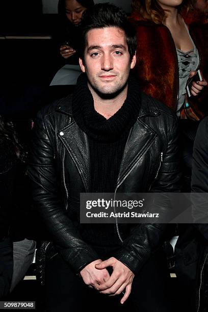 Singer Jonathan Stinson attends the Francesca Liberatore Fall 2016 fashion show during New York Fashion Week: The Shows at The Dock, Skylight at...
