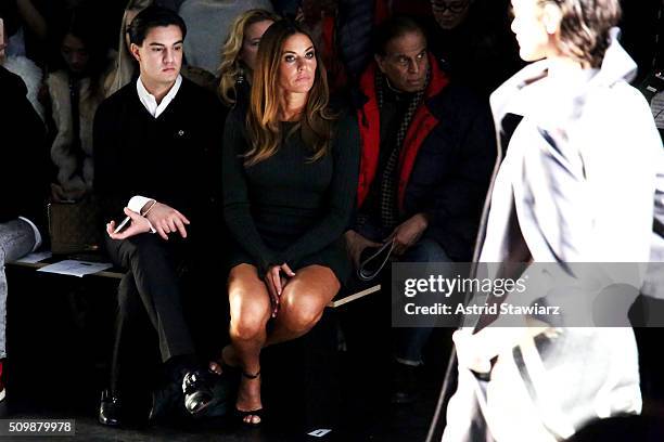 Kevin Michael Barba and TV personality Kelly Bensimon attend the Francesca Liberatore Fall 2016 fashion show during New York Fashion Week: The Shows...