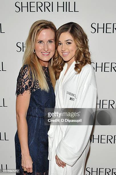 Television personalities Korie Robertson and Sadie Robertson attend the Sherri Hill Fall 2016 fashion show during New York Fashion Week: The Shows on...