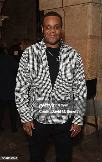 Clive Rowe attends the press night after party of "Nell Gwynn" at The Crypt St Martins on February 12, 2016 in London, England.