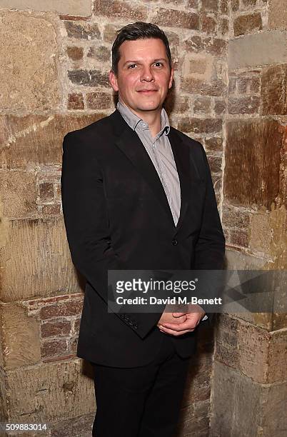 Nigel Harman attends the press night after party of "Nell Gwynn" at The Crypt St Martins on February 12, 2016 in London, England.