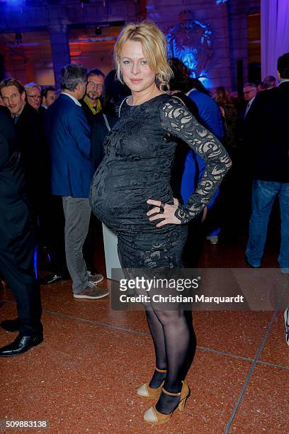 Isabell Gerschke attends the Blue Hour Reception hosted by ARD during the 66th Berlinale International Film Festival Berlin on February 12, 2016 in...
