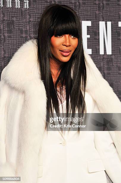 Model Naomi Campbell attends FENTY x PUMA by Rihanna at 23 Wall Street on February 12, 2016 in New York City.