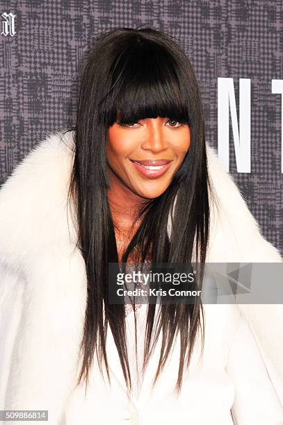Model Naomi Campbell attends FENTY x PUMA by Rihanna at 23 Wall Street on February 12, 2016 in New York City.