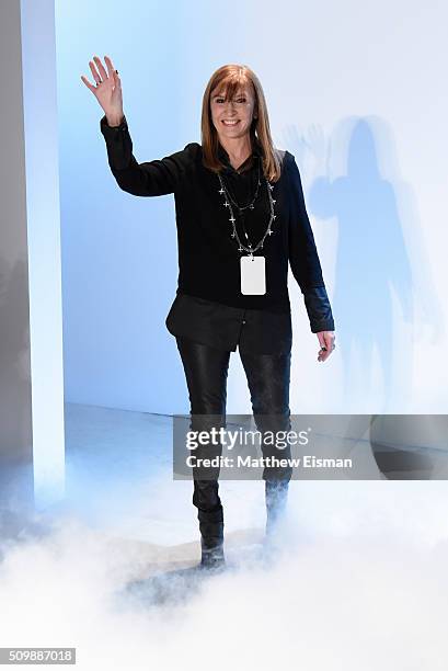 Designer Nicole Miller attends the Nicole Miller Fall 2016 fashion show during New York Fashion Week: The Shows at The Gallery, Skylight at Clarkson...