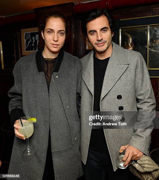 Matar Cohen and designer Yigal Azrouel attend a dinner party at The Beatrice Inn during IMG New York Fashion Weekon February 12, 2016 in New York...