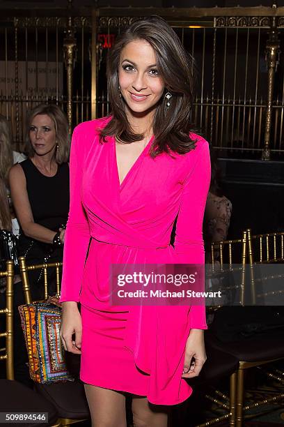 Actress Kaitlin Monte attends the Sherri Hill Fall 2016 fashion show at Gotham Hall on February 12, 2016 in New York City.
