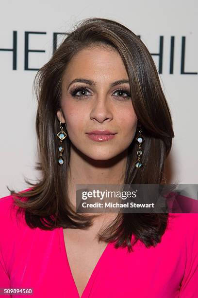 Actress Kaitlin Monte attends the Sherri Hill Fall 2016 fashion show at Gotham Hall on February 12, 2016 in New York City.