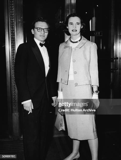 American film director Sidney Lumet and his second wife American heiress and designer Gloria Vanderbilt attend the premiere of his debut movie '12...