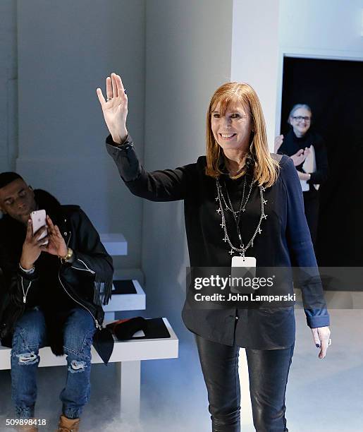 Designer Nicole Miller attends Nicole Miller fashion show Fall 2016 New York Fashion Week: The Shows at Skylight at Clarkson Sq on February 12, 2016...