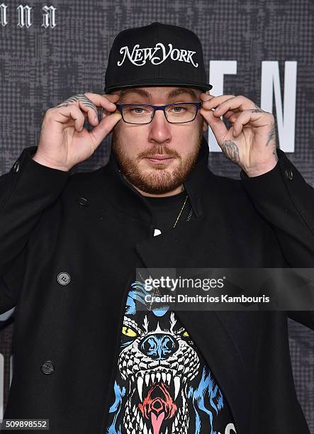 Tattoo artist Bang Bang attends the FENTY PUMA by Rihanna AW16 Collection during Fall 2016 New York Fashion Week at 23 Wall Street on February 12,...