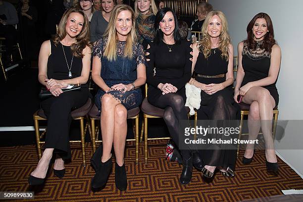Kelly Masters, Korie Robertson, Ashley Howard Nelson, Chrys Howard and Diana Falzone attend the Sherri Hill Fall 2016 fashion show at Gotham Hall on...