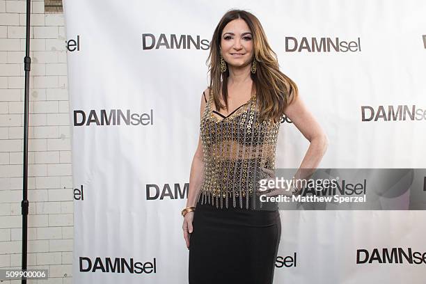 Beth Shak wearing Paco Rabbane attends the Damnsel 'Garmeoplasty' presentation during Fall 2016 New York Fashion Week on February 12, 2016 in New...