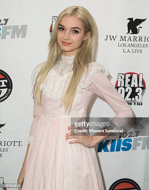 Singer That Poppy attends Alt 98.7, 102.7 KIIS FM and REAL 92.3 Celebrate The 2016 GRAMMY Awards at The Mixing Room at the JW Marriot Los Angeles on...