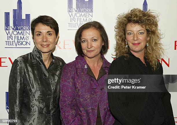 Costume Designers Magarita Delgado, Aude Bronson-Howard and Make Up Artist Naomi Donne attend the New York Women of Film and Television 5th Annual...