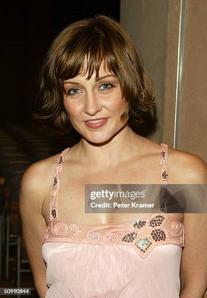 Actress Amy Carlson attends the New York Women of Film and Television 5th Annual Designing Hollywood Gala June 23, 2004 in New York City.