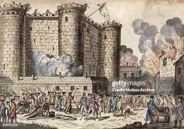 Citizens of Paris, headed by the National Guards, storm the Bastille prison in an event which has come to be seen as the start of the French...