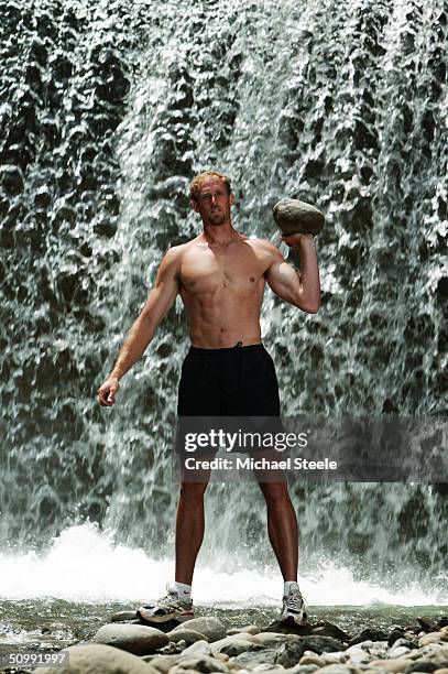 Tom Pappas, World Decathlon Champion of United States and Olympic favourite for Athens, on May 28, 2004 at Rankweil, Austria.