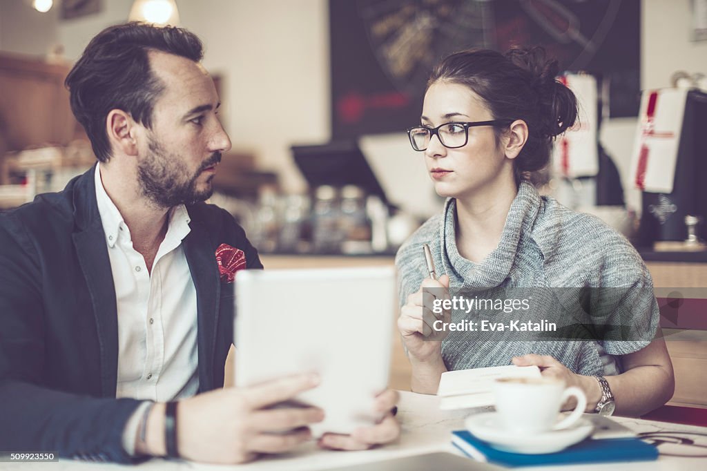 Arbeiten in einem Café