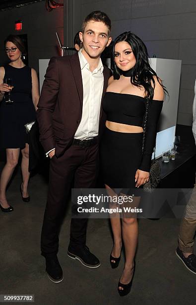 Actress Ariel Winter and Laurent Claude Gaudette attend Delta Air Lines Toasts GRAMMY Weekend with "Sites and Sounds," A Private Performance and...