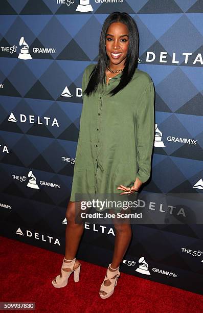 Singer Kelly Rowland attends Delta Air Lines Toasts GRAMMY Weekend with "Sites and Sounds," A Private Performance and Interactive Evening with GRAMMY...