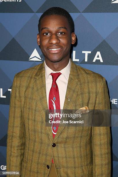 Singer Leon Bridges attends Delta Air Lines Toasts GRAMMY Weekend with "Sites and Sounds," A Private Performance and Interactive Evening with GRAMMY...