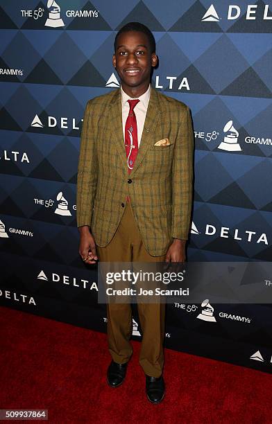 Singer Leon Bridges attends Delta Air Lines Toasts GRAMMY Weekend with "Sites and Sounds," A Private Performance and Interactive Evening with GRAMMY...