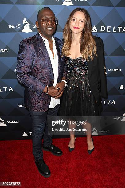 Musician Randy Jackson and singer Katharine McPhee attend Delta Air Lines Toasts GRAMMY Weekend with "Sites and Sounds," A Private Performance and...