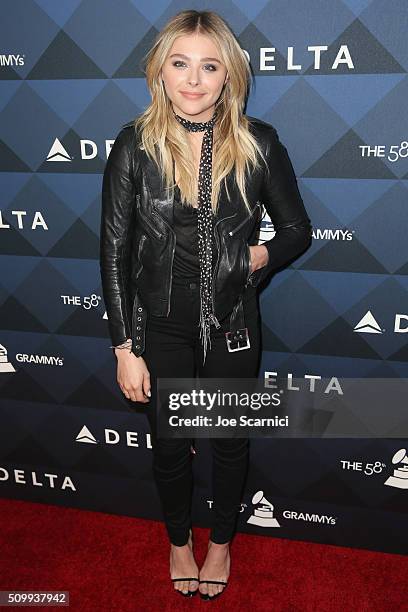 Actress Chloe Grace Moretz attends Delta Air Lines Toasts GRAMMY Weekend with "Sites and Sounds," A Private Performance and Interactive Evening with...