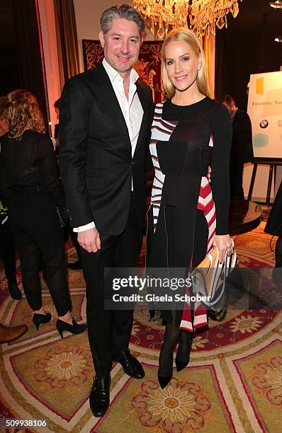 Judith Rakers and her husband Andreas Pfaff during the Bunte and BMW Festival Night 2016 during the 66th Berlinale International Film Festival Berlin...