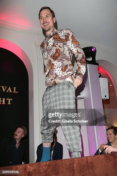 Lars Eidinger during the Bunte and BMW Festival Night 2016 during the 66th Berlinale International Film Festival Berlin on February 12, 2016 in...