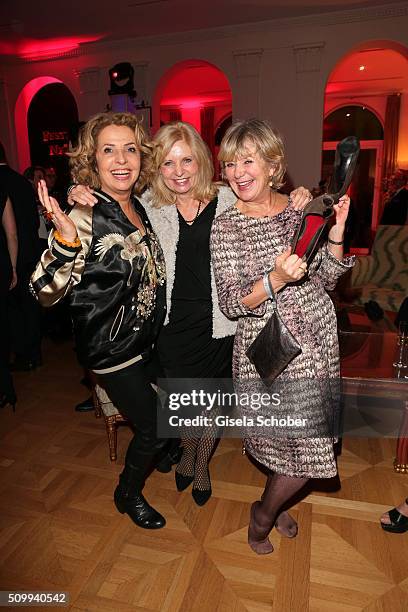 Michaela May, Sabine Postel and Jutta Speidel during the Bunte and BMW Festival Night 2016 during the 66th Berlinale International Film Festival...