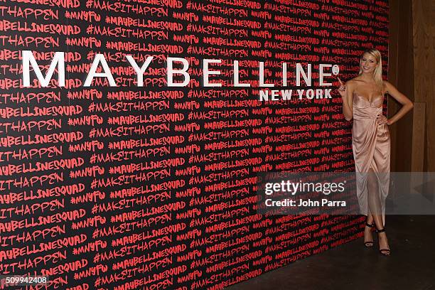 Lena Gercke attends Maybelline New York celebrates fashion week at Dream Downtown Hotel on February 12, 2016 in New York City.