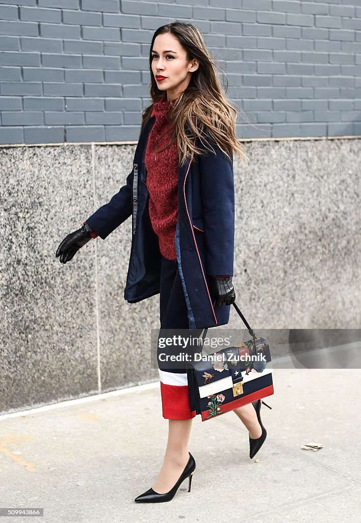 Street Style - Day 2 - New York Fashion Week: Women's Fall/Winter 2016
