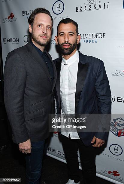 Of GuardLab Aidan Butler and Toronto Blue Jay player Jose Bautista attend the Jose Bautista All-Star Weekend kick-off party with special guest set by...