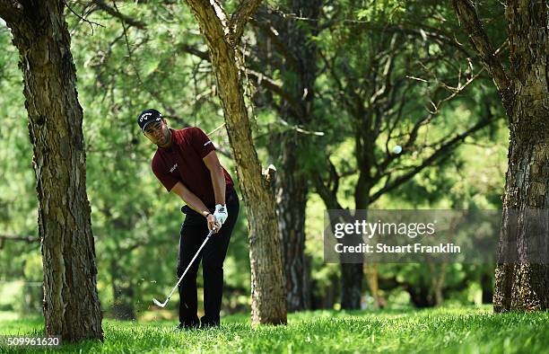 Toby Tree of England plays a shot during the third round of the Tshwane Open at Pretoria Country Club on February 13, 2016 in Pretoria, South Africa.