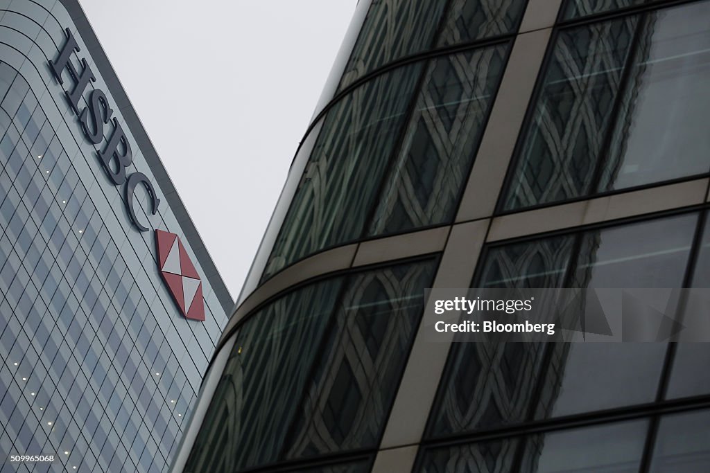 HSBC Headquarters At Canary Wharf Ahead Of Move Announcement