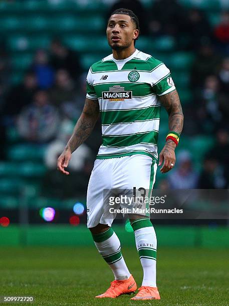 Colin Kazim-Richards of Celtic in action during the Ladbrokes Scottish Premiership match between Celtic and Ross County at Celtic Park Stadium on...