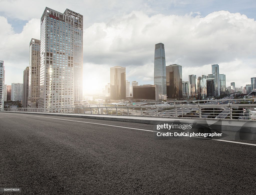 Empty Road in beijing bcd