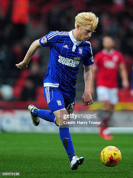 Ben Pringle of Ipswich Town during the Sky Bet Championship match between Bristol City and Ipswich Town at Ashton Gate on February 13, 2016 in...