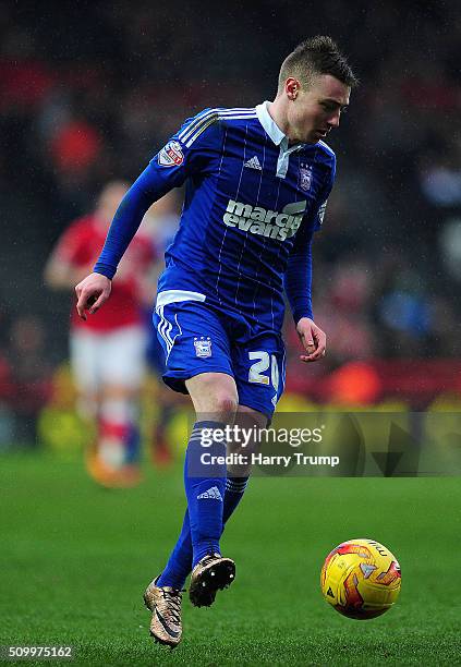 Freddie Sears of Ipswich Town during the Sky Bet Championship match between Bristol City and Ipswich Town at Ashton Gate on February 13, 2016 in...