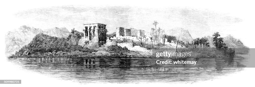 Philae, Egypt (Victorian engraving)