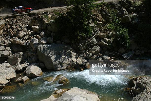 Sebastien Loeb and Daniel Elena of France drive their Citroen Xsara WRC, Citroen Total, A/8 during the Rally of Turkey 2004, Leg 1 on June 25, 2004...