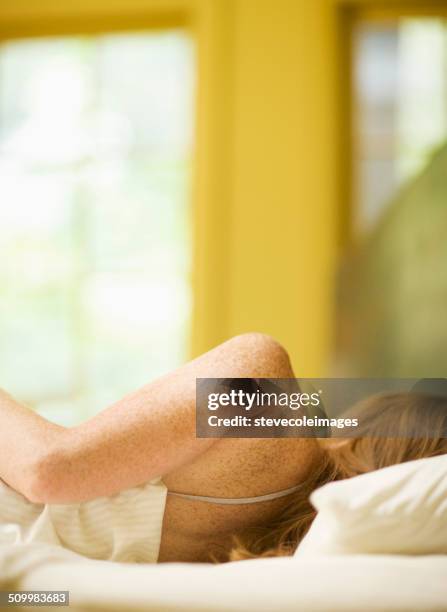 sleeping - freckle arm stock pictures, royalty-free photos & images