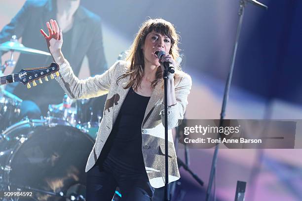 Phoebe Killdeer performs during "Les Victoires De La Musique" at Le Zenith on February 12, 2016 in Paris, France.