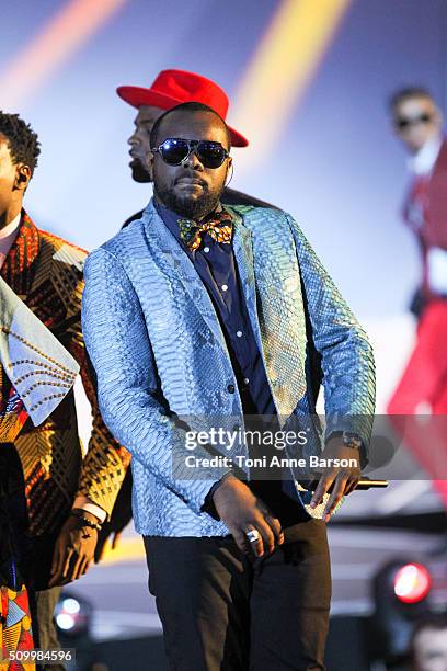 Gandhi Djuna AKA Maitre Gims performs during "Les Victoires De La Musique" at Le Zenith on February 12, 2016 in Paris, France.